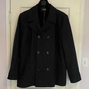 EUC Kenneth Cole Reaction Charcoal Pea Coat XXL